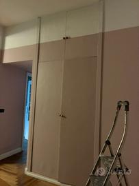 Ante armadio a muro e soppalco in legno