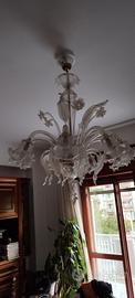 Lampadario in vetro artistico di Murano