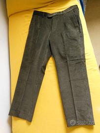 Pantaloni in velluto verde oliva Tg 54 Nuovi!