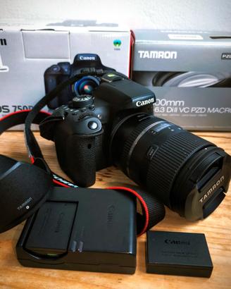 Canon EOS 750D e obiettivo Tamron 16-300mm