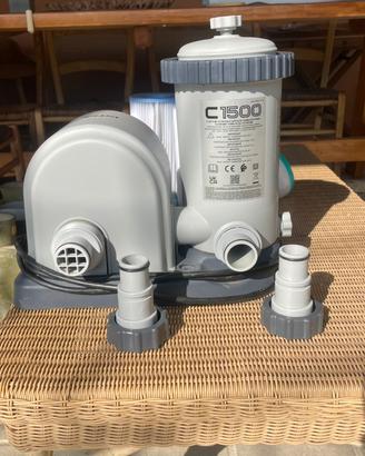 pompa a filtro intex C1500+accessori e adattatori