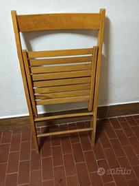 sedia pieghevole in legno 