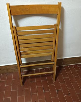 sedia pieghevole in legno 