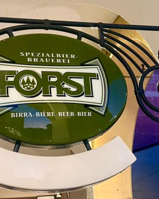 Insegna FORST Birra con staffa in ferro battuto