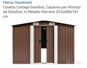 Casetta/Capanno Giardino Metallo 257x489cm NUOVA