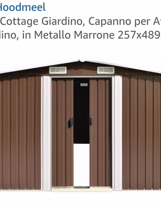 Casetta/Capanno Giardino Metallo 257x489cm NUOVA