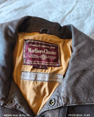 Trench Marlboro Classic in vera pelle