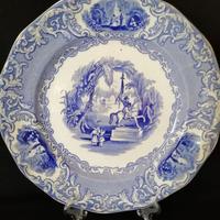 Antico piatto vittoriano inglese Oriental 800 Adam