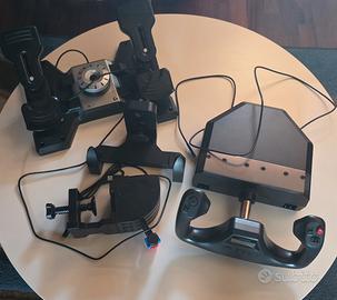 logitech g saitek simulatore volo yoke e timone