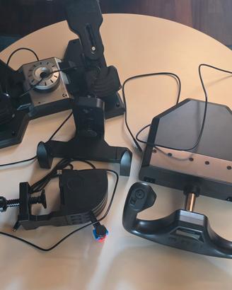logitech g saitek simulatore volo yoke e timone