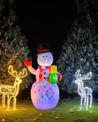 Pupazzo di Neve gonfiabile luminoso da esterno LED