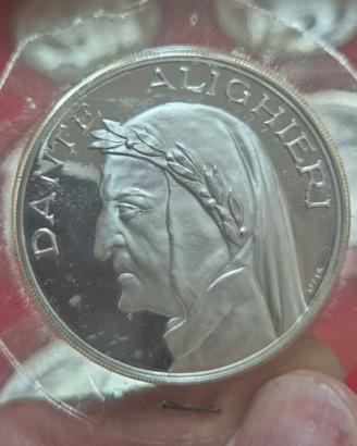 medaglia argento 925commemorativa Dante Alighieri 