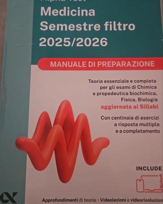 Libro Alpha Test Medicina Semestre Filtro 2025/26