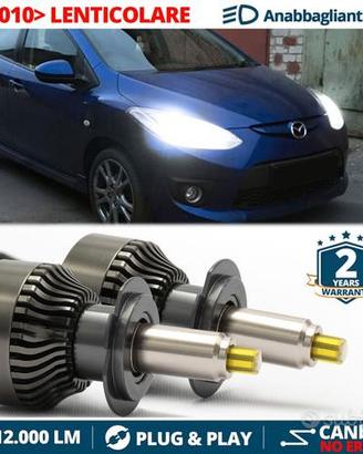 Lampade LED H7 per Mazda 2 DE Fari LENTICOLARI 90W