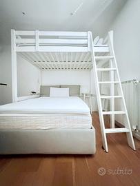 Letto a castello Matrimoniale Ikea bianco