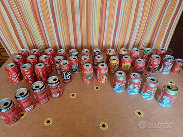Lotto 39 lattine COCA COLA vuote anni 90/2000 
