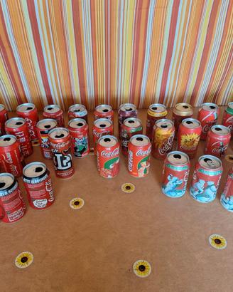 Lotto 39 lattine COCA COLA vuote anni 90/2000 