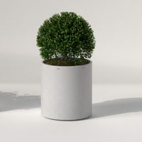 FIORIERA TONDA IN CEMENTO E GRANIGLIA DI MARMO