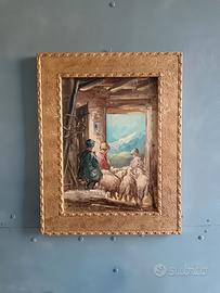 Mario Fattori dipinto olio su tela 