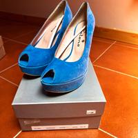 Scarpe donna Positano blu nuove n.40