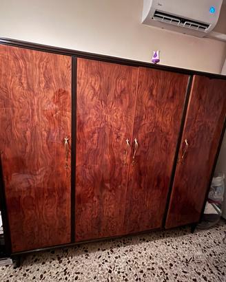 Armadio in legno anni 50-60 a 4 ante