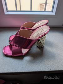 Sandali Liu Jo fucsia metallizzato tacco logo n.36