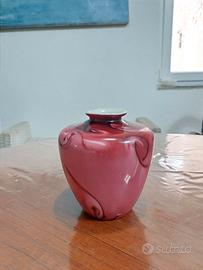 Vaso rosso vetro Attribuz.Labuan
