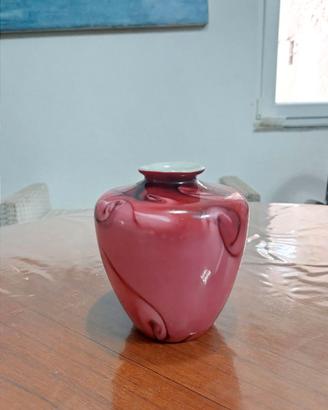 Vaso rosso vetro Attribuz.Labuan