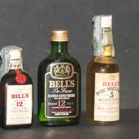 BELL'S - 3 mignon whisky bottigliette vintage