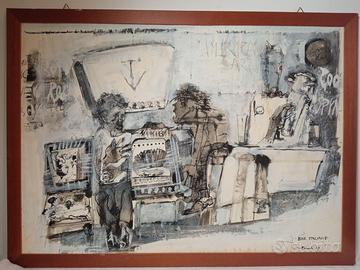 Giuseppe Martinelli-Bar Italiano 1959-Tecnica mist
