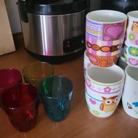 Set 6 tazze + 4 bicchieri colorati