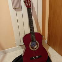 chitarra classica rossa 