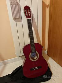 chitarra classica rossa 