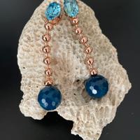 Orecchini acquamarina lapislazzulo