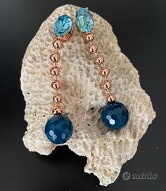 Orecchini acquamarina lapislazzulo
