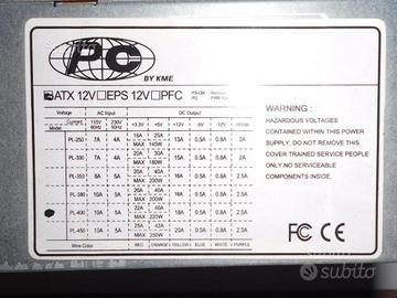 Alimentatore atx 12v 400watt per pc p4 o amd