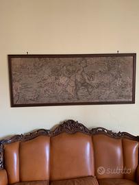 Grande Arazzo Vintage in cornice