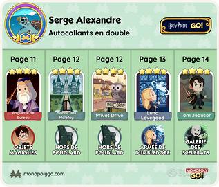 STICKERS MONOPOLY GO