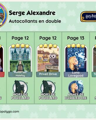 STICKERS MONOPOLY GO