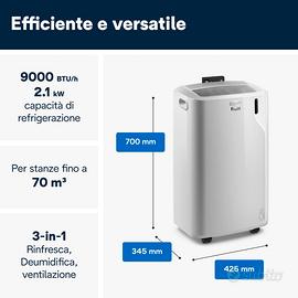 Condizionatore portatile delonghi 9000BTU