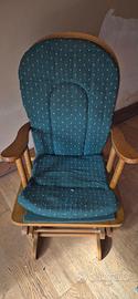 Sedia a dondolo legno vintage