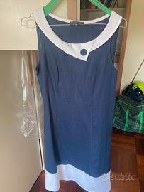Abito donna lino blu