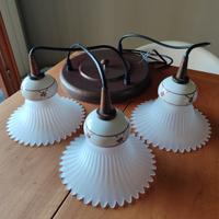 Lampadario e abat jour da comodino made in Italy.