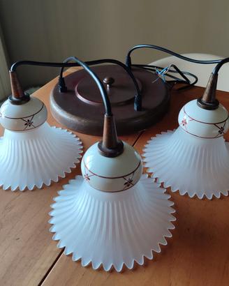 Lampadario e abat jour da comodino made in Italy.