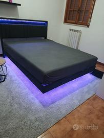 letto alla francese con led 140x190
