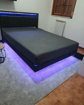 letto alla francese con led 140x190