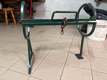 Cavalletto supporto per taglio legna in ferro