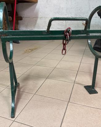 Cavalletto supporto per taglio legna in ferro