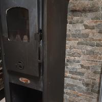 stufa a legna piccola 5kw con tubi scarico 