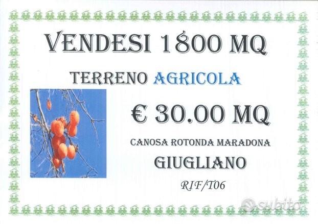 Terreno agricola 1800 mq a Giugliano in Campania